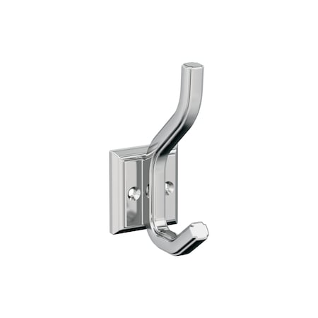 Amerock Aliso Transitional Double Prong Polished Chrome Wall Hook H3700526